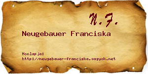 Neugebauer Franciska névjegykártya